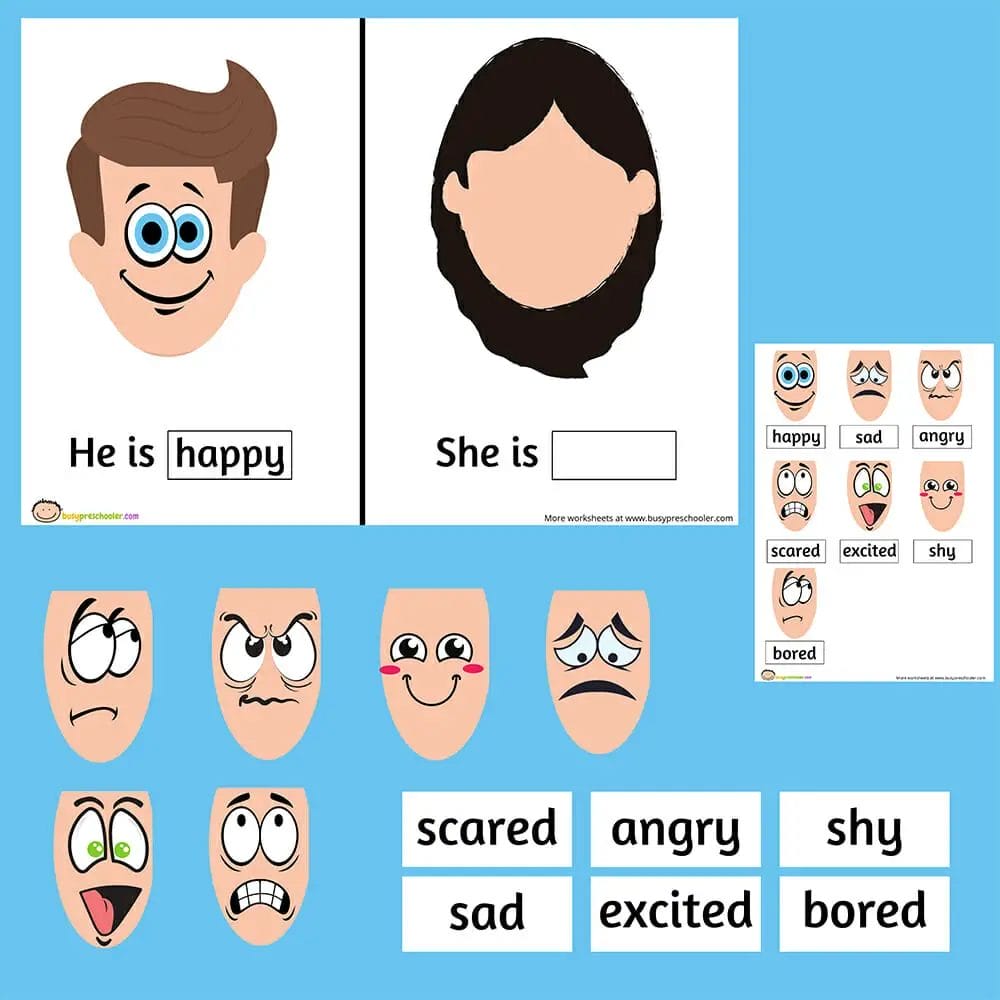 free feelings emotions worksheets busypreschooler com