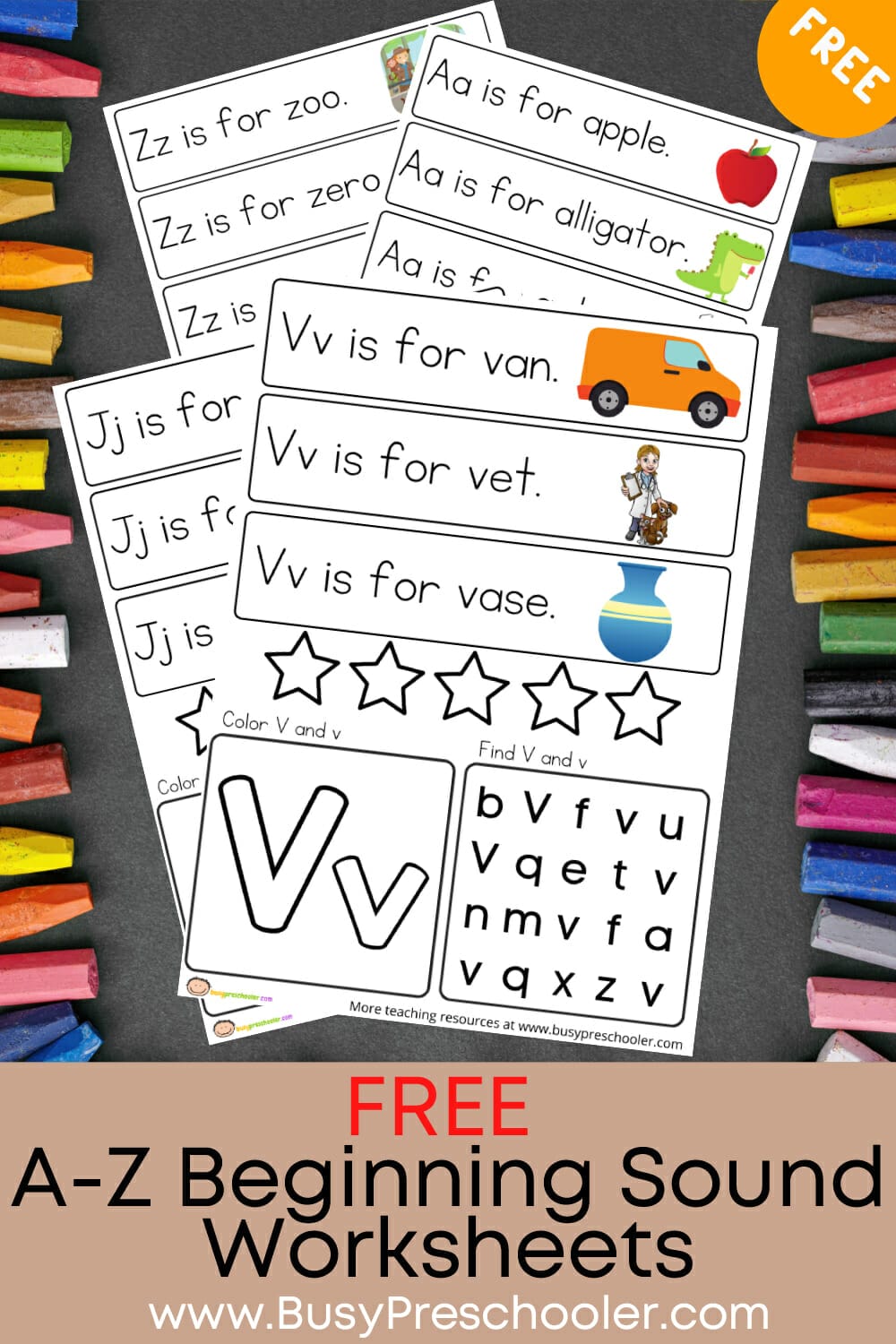 a z beginning sound phonics worksheets busypreschooler com